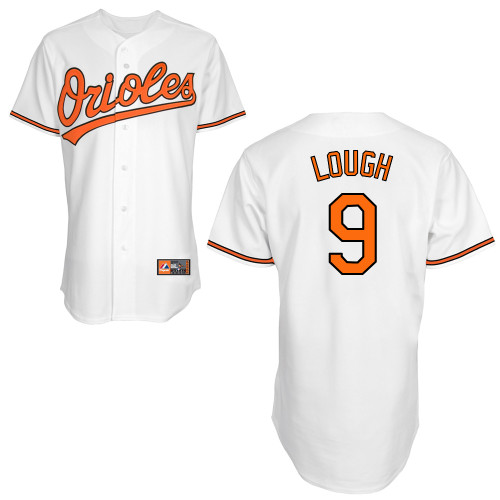 David Lough #9 MLB Jersey-Baltimore Orioles Men's Authentic Home White Cool Base Baseball Jersey